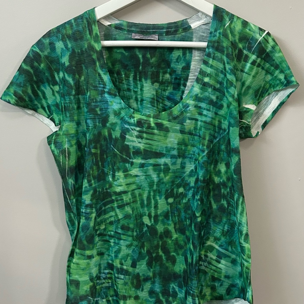 Zara scoop neck tshirt Green